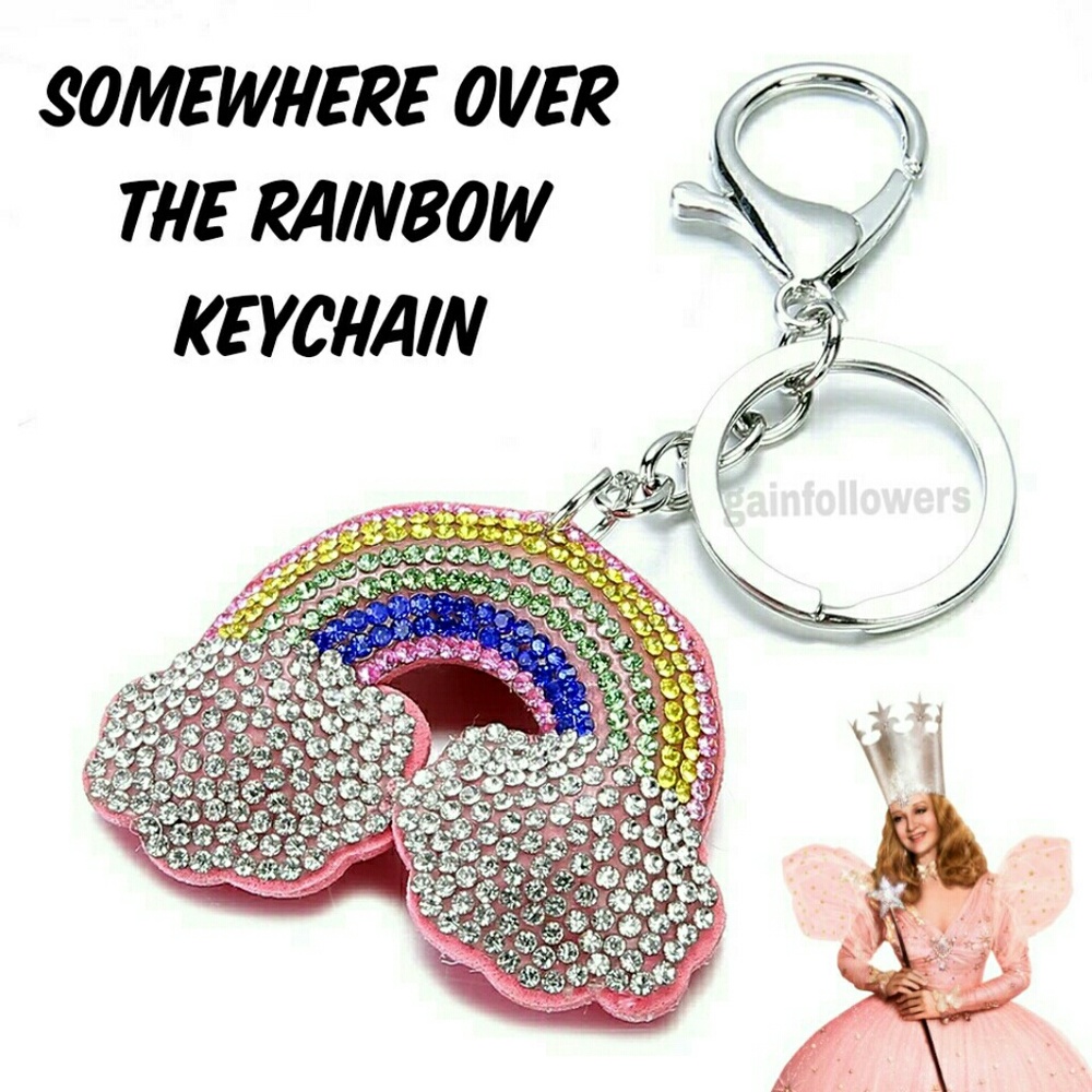 Over the Rainbow Sparkling 3D Keychain/Bag Charm